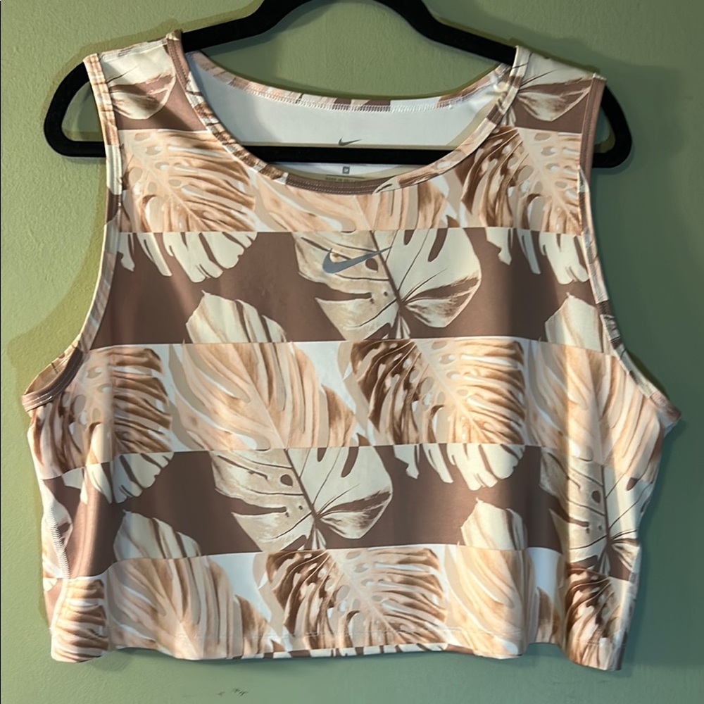 Nike Tropical Leaf Print Women's Crop Tank Top
